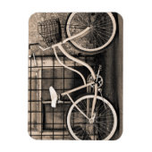 Vintages Fahrrad mit Korb Magnet (Vertikal)