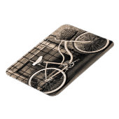 Vintages Fahrrad mit Korb Magnet (Linke Seite)