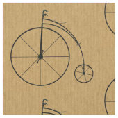 Vintages Fahrrad-Muster Stoff (Nahaufnahme)