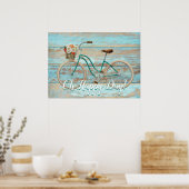 Vintages Fahrrad Oh Happy Day Poster Printwerbung (Küche)
