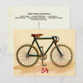 Vintages Fahrrad Postkarte (Vorne/Hinten)