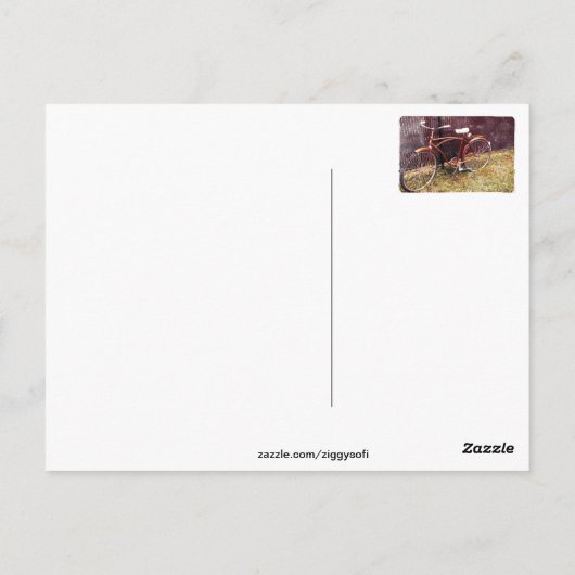 Vintages Fahrrad Postkarte (Rückseite)