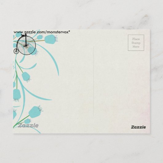 Vintages Fahrrad Postkarte (Rückseite)