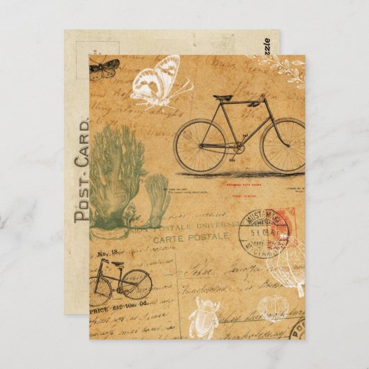 Vintages Fahrrad Postkarte (Vorne/Hinten)