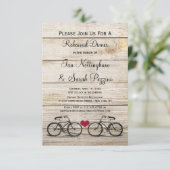Vintages Fahrrad Probe Abendessen Einladung (Stehend Vorderseite)
