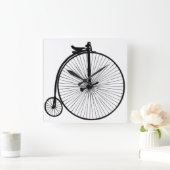 Vintages Fahrrad Quadratische Wanduhr (Zuhause)