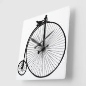 Vintages Fahrrad Quadratische Wanduhr (Winkel)