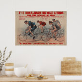 Vintages Fahrrad-Rennen Donaldson und Art Poster (Küche)