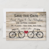 Vintages Fahrrad Save the Date Hochzeitskarten (Vorderseite)