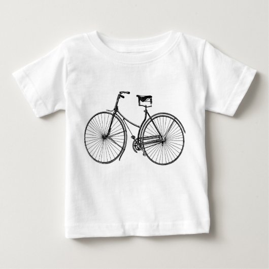 Vintages Fahrrad - Schwarz Baby T-shirt (Vorderseite)