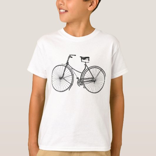 Vintages Fahrrad - Schwarz T-Shirt (Vorderseite)
