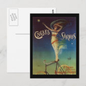 Vintages Fahrrad Sirius Frau Postkarte (Vorne/Hinten)