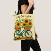Vintages Fahrrad & Sonnenblumen Tote Tasche (Von Nahem)