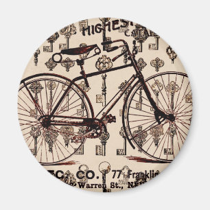 Vintages Fahrrad Steampunk-Design Magnet