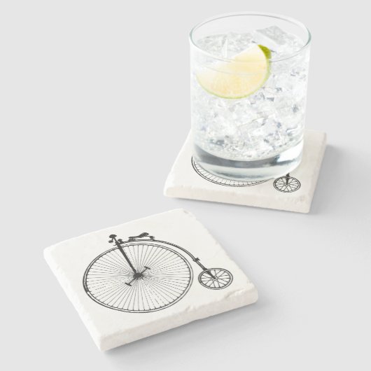 Vintages Fahrrad Steinuntersetzer (Seitenansicht)