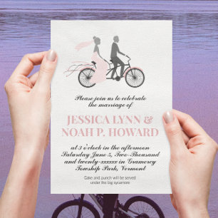 Vintages Fahrrad Trainingskern Pink oder Farbe wäh Einladung