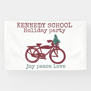 Vintages Fahrrad und Weihnachtsbaumdesign Banner