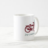 Vintages Fahrrad und Weihnachtsbaumdesign Kaffeetasse (VorderseiteRechts)
