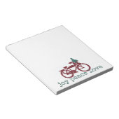 Vintages Fahrrad und Weihnachtsbaumdesign Notizblock (angewinkelt)