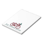 Vintages Fahrrad und Weihnachtsbaumdesign Notizblock (Rotiert)