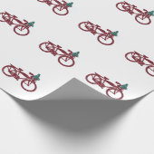 Vintages Fahrrad und Weihnachtsbaumentwurf Geschenkpapier (Ecke)