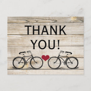 Vintages Fahrrad Vielen Dank Hochzeitskarten Postkarte