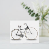 Vintages Fahrrad Vielen Dank Postkarte (Stehend Vorderseite)