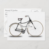 Vintages Fahrrad Vielen Dank Postkarte (Vorne/Hinten)