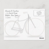 Vintages Fahrrad Vielen Dank Postkarte (Rückseite)