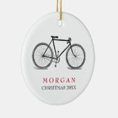 Vintages Fahrrad-Weihnachten Keramikornament (Rechts)