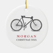 Vintages Fahrrad-Weihnachten Keramikornament (Hinten)