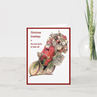 Vintages Fahrrad Weihnachtsgrüße Feiertagskarte
