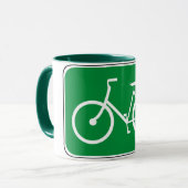 Vintages Fahrrad-Zeichen Tasse (Vorderseite Links)
