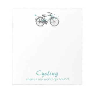 Vintages Fahrrad Zeichnend Notepad Notizblock
