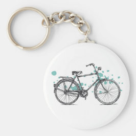 Vintages Fahrrad Zeichnend Schlüsselkette Schlüsselanhänger