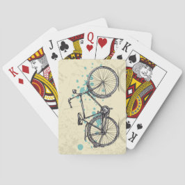 Vintages Fahrrad Zeichnend Spielkarten
