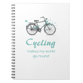 Vintages Fahrrad Zeichnend SpiralNotebook Notizblock