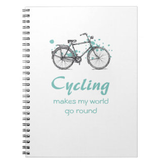 Vintages Fahrrad Zeichnend SpiralNotebook Notizblock