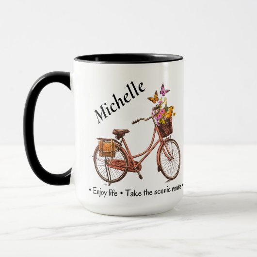 Vintages Fahrradangebot Tasse (Links)