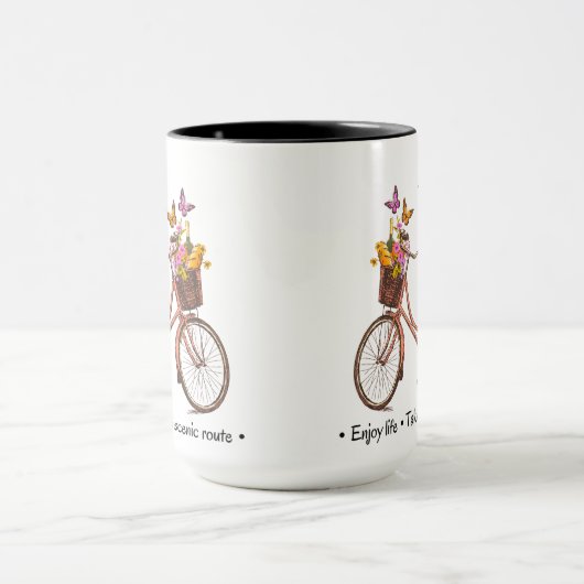 Vintages Fahrradangebot Tasse (Zentrum)