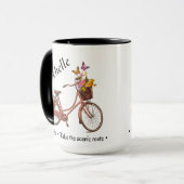 Vintages Fahrradangebot Tasse (Vorderseite Links)