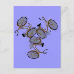 Vintages Fahrraddesign in den 50er Jahren Postkarte