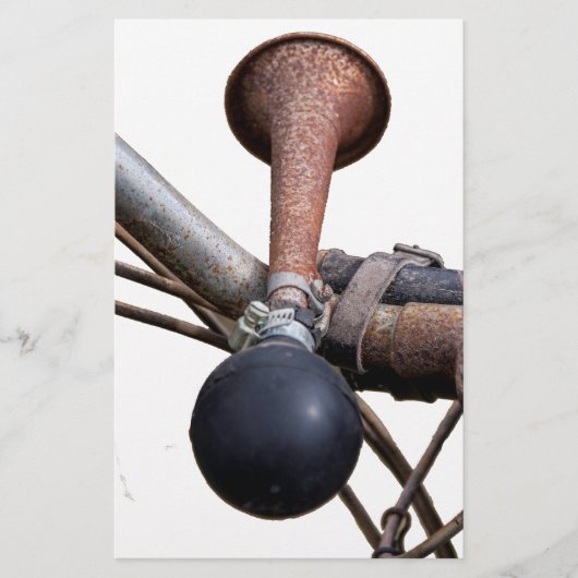 Vintages Fahrradhorn Briefpapier (Vorderseite)