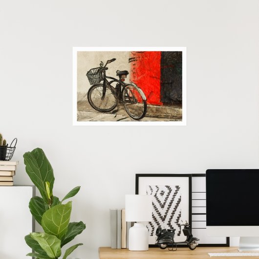 Vintages Fahrradkunstplaner Poster (Heimbüro)