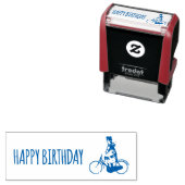 Vintages Fahrradmädchen - Geburtstag Permastempel (Beispiel)
