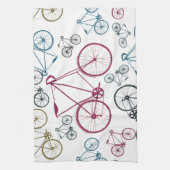 Vintages Fahrradmuster - Geschenke für Radfahrer Geschirrtuch (Vertikal)