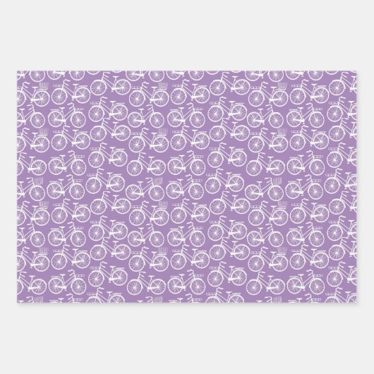 Vintages Fahrradmuster Geschenkpapier Set (Vorderseite 3)