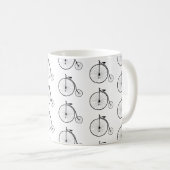 Vintages Fahrradmuster Kaffeetasse (VorderseiteRechts)