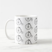 Vintages Fahrradmuster Kaffeetasse (Links)
