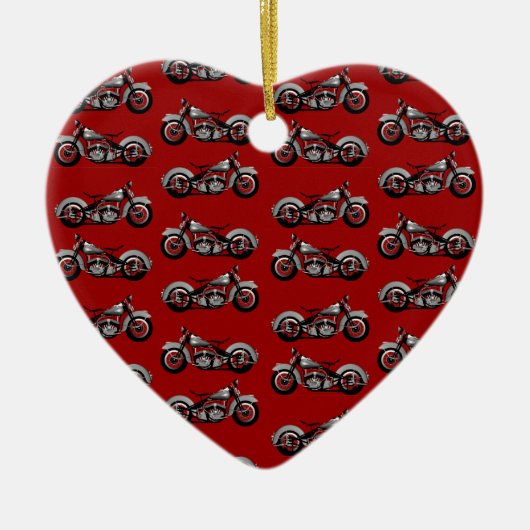 Vintages Fahrradmuster Keramikornament (Vorne)